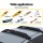 GIANTZ Universal Soft Kayak Roof Rack Pads, 80kg Capacity, 120cm Oxford Fabric, EVA Foam, Includes 4.5m Tie-Down Straps