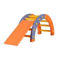Keezi Kids Climbing Frame Set with Slide | Versatile Indoor Outdoor Playset | HDPE | 153x41x54cm | Supports 50kg
