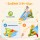 Keezi Kids 3-in-1 Slide Set Toddler Indoor Playset with Rocking Horse and Ring Toss Multicolour for 3+ Years