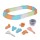 Keezi 9-Piece Straw Beach Fence Sandpit Set Large Multicolour Kids Outdoor Sand Box Play Area 3+yrs Children