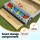 Keezi Wooden Car Sandpit 120cm Kids Sandbox with Steering Wheel Bench Seats Bonnet Storage Ground Sheet