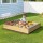 Keezi Wooden Sandpit and Mud Kitchen 2-in-1 Outdoor Play Station Fir Wood Sink Tap Stove Knobs Storage