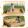 Keezi Wooden Sandpit and Mud Kitchen 2-in-1 Outdoor Play Station Fir Wood Sink Tap Stove Knobs Storage