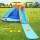 AirMyFun Kids Inflatable Water Park with Double Slides, Climbing Wall, PVC, 465x390cm, Blower Included