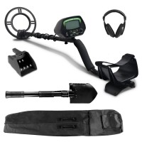 Weisshorn Deep Sensitive 220MM Waterproof Metal Detector with LCD, Shovel & Headphones for Gold & Treasure Hunting