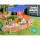 Keezi Kids Wooden Boat Sandpit with Canopy & Bench | Treated Timber, 165cm | Pirate Theme & Eco-Friendly Paint