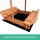 Keezi Kids Wooden Sandpit with Canopy & Foldable Seat, 120cm - Firwood, Safe Rounded Corners, Protective Cover Included