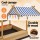 Keezi Wooden Kids Sandpit Sandbox with Canopy, Water Basins, Funnel, Drawing Board, 146cm Outdoor Play Set