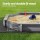 Keezi Kids 182cm Octagon Wooden Sandpit Grey with Built in Seats Cover Ground Sheet AS8124 Certified