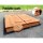 Keezi Kids Wooden Sandpit Sandbox - 90cm, Foldable Seats, Safe Firwood, Outdoor Play, Durable & Easy Assembly