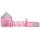 Keezi Kids 3-in-1 Pink Playhouse Tent Set – Pop Up Castle, Crawl Tunnel, Basketball Hoop, Durable Polyester, 135cm