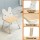 Keezi 3PCS Kids Table & Chairs Set - MDF & Pinewood, Chalkboard Desk, Hidden Storage, Cute Animal Design, Ages 3+