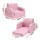 Keezi Kids 2-Seater Flip Open Sofa - Pink Timber Frame, Foam Padding, Removable Cover, Side Pocket, Ages 3+, 74x46x37cm