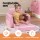 Keezi Kids 2-Seater Flip Open Sofa - Pink Timber Frame, Foam Padding, Removable Cover, Side Pocket, Ages 3+, 74x46x37cm