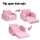 Keezi Kids 2-Seater Flip Open Sofa - Pink Timber Frame, Foam Padding, Removable Cover, Side Pocket, Ages 3+, 74x46x37cm