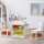 Keezi 3PCS Kids Table and Chairs Set with Storage Boxes, Eco-Friendly Particle Board, White, EN71 Certified, Ages 3+