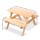 Keezi Kids Wooden Picnic Table Set with Umbrella - Fir Wood, Seats 4, Indoor/Outdoor, Non-Toxic Finish, Ages 3-8