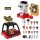 Keezi Kids Pretend Play Coffee Shop Set with Coffee Maker, Play Money, and Food - Durable Plastic, 44x13x20CM, Ages 3+