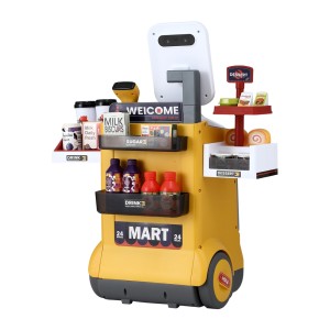 Keezi Kids Supermarket Playset: 48PCS Role Play Toy with Scanner, Multicolour, 48x28x57CM, Educational Fun for Ages 3+