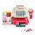 Keezi Kids Cash Register Playset - Colourful 18pc Role-Play Toy with Scanner, Calculator, Money, 31x11.5x15cm, Ages 3