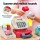 Keezi Kids Cash Register Playset - Colourful 18pc Role-Play Toy with Scanner, Calculator, Money, 31x11.5x15cm, Ages 3