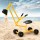 Keezi Kids Ride On Digger Bulldozer - Realistic Yellow Excavator Toy with 360° Rotating Seat, 50kg Capacity, Ages 3+