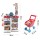 Keezi Kids Pretend Role Play Supermarket Set - 24 Piece Playset with Cash Register, Trolley, Sound & Light Features