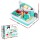 Keezi Kids Kitchen Play Set - Green Pretend Sink with Sensor, Realistic Washing & Removable Legs, 38cm x 27cm x 25cm