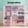 Keezi 80CM Pink Wooden Kids Kitchen Play Set with Oven, Accessories & Blackboard - Imaginative Play for Ages 3+