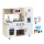 Keezi Kids Wooden Kitchen Play Set - Realistic Pretend Toys with Clock, Phone, Ice Maker, Storage - 72.5x29.5x81.5cm