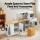 Keezi Kids 2-Piece Wooden Kitchen Playset with Coffee Maker, Realistic Sounds, Storage, Easy Assembly, Ages 3+