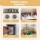 Keezi Kids Kitchen Play Set: Wooden Pretend Cooking Toys with Storage, Detachable Sink & Golden Accents, 81x29x101cm