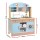 Keezi Kids Wooden Kitchen Play Set - 80CM Blue | Sturdy MDF & Solid Wood, Non-Toxic, Interactive, Includes Accessories