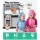 Keezi Kids Wooden Kitchen Play Set - Pretend Cooking Toys with Stove, Fridge & Storage, Dark Brown, 86x30x80cm