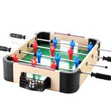 Portable Mini Soccer Table Foosball Game - MDF Frame, Anti-Slip Handles, Chrome Rods, 41x32x9.5cm, Ages 3