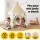 Keezi Kids Play Tent Playhouse Castle with Window Flag Carry Bag Multicolour 121 x 100 x 133 cm for 3-6 years