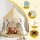Keezi Kids Play Tent Playhouse Castle with Window Flag Carry Bag Multicolour 121 x 100 x 133 cm for 3-6 years