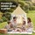Keezi Kids Play Tent Playhouse Castle with Window Flag Carry Bag Multicolour 121 x 100 x 133 cm for 3-6 years