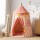 Keezi Kids Play Tent with Star Lights Window and Carry Bag 116x153cm Pink Playhouse for Imaginative Play