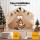 Keezi Kids Play Tent with Star Lights Flag Banner Indoor Playhouse 144cm x 95cm x 130cm for 3–4 Children