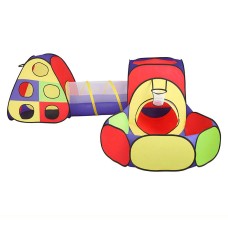 Keezi Kids Play Tent Set - Pop Up Teepee, Ball Pit, Crawl Tunnel & Hoop | Polyester Fabric | Indoor/Outdoor Fun, 3+