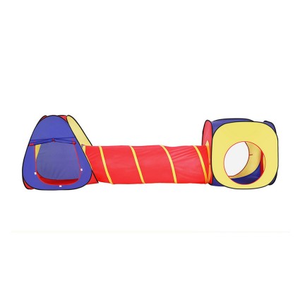 Keezi 3-in-1 Kids Play Tent Set: Teepee, Tunnel & Cube Playhouse for Indoor/Outdoor Fun, Easy Storage, Ages 3+