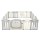 Keezi Baby Playpen 20 Panels – Foldable HDPE Toddler Fence, Safety Lock, Anti-Slip, Easy Assembly, Light Grey/White