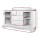 Keezi Baby Changing Table & Storage Chest, White MDF, 142x45x81cm, Non-Toxic Finish, 4 Drawers & Shelves, Removable Top