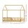 Artiss Wooden Kids Bed Frame, Pine Wood, Oak Finish, Fits Single Mattress, House-Shape Design, Sturdy & Safe