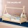 Artiss Kids Wooden Bed Frame, Solid Pine, Rounded Edges, Fits Australian Single Mattress, Oak Finish, 200x96x153cm