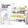 Keezi 4-Tier Kids Bookshelf Storage Organiser with Chalkboard Labels, Removable Box, Eco-Friendly 60x45x92cm White