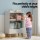 Keezi Kids 3-Tier Bookshelf with Drawer, 95cm White Storage Organiser, Smooth Finish, Easy Assembly, Non-Toxic Materials