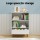 Keezi Kids 3-Tier Bookshelf with Drawer, 95cm White Storage Organiser, Smooth Finish, Easy Assembly, Non-Toxic Materials