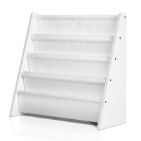 Keezi 4-Tier Kids Bookshelf - MDF Construction, Eco-Friendly, Easy Assembly, 66x28.5x63.5cm, Child-Safe Rounded Edges